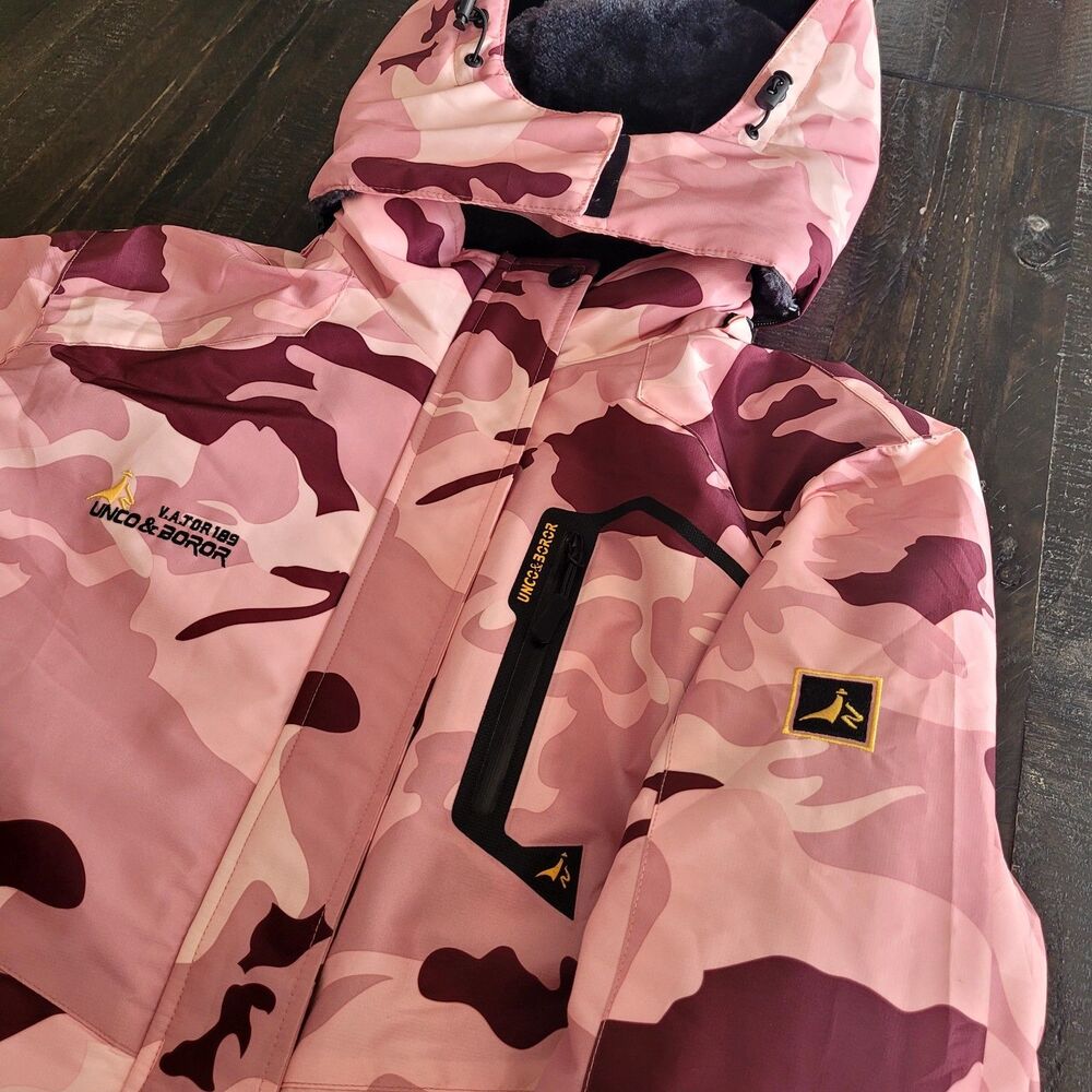 Moerdeng Pink Camo Women’s Winter Jacket Size Large
